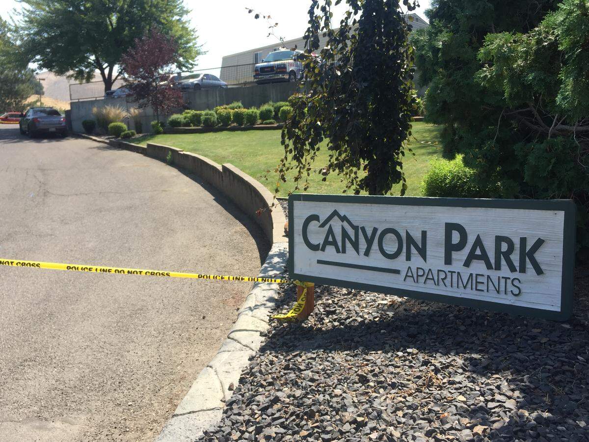 A Prosser police officer was shot in the leg early Monday during a foot chase with a possible burglary suspect. The investigation then revealed that a tenant at Canyon Park Apartments had been shot several times.