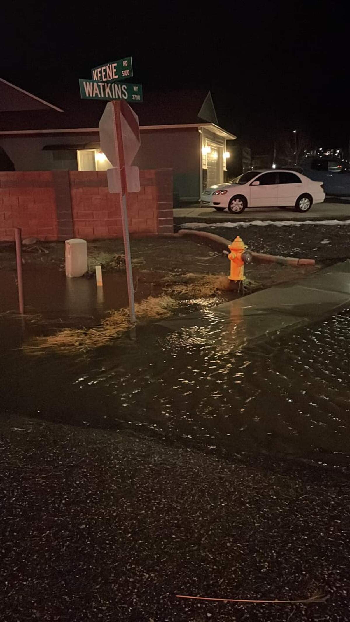 Flooding on Keene Road led officials to close about a half-mile stretch Tuesday night.