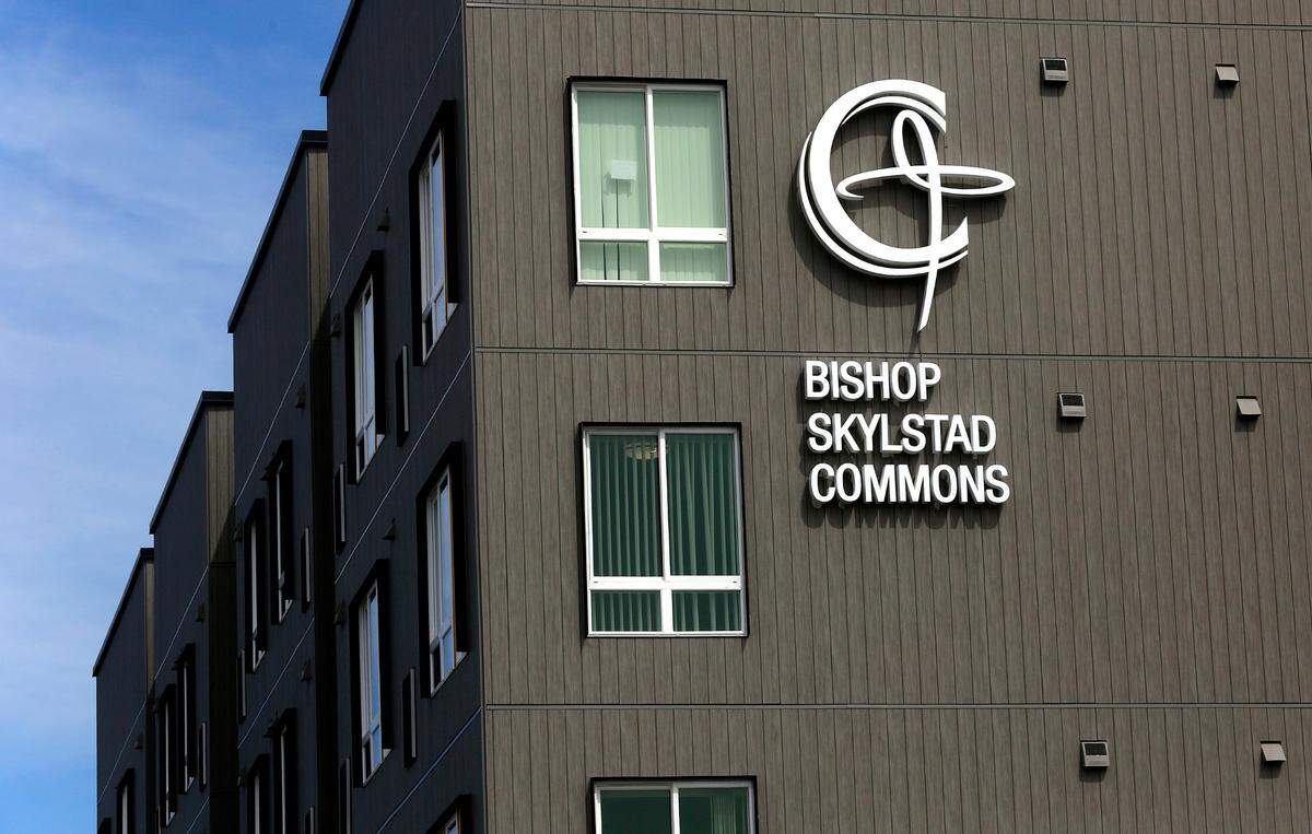 The Bishop Skylstad Commons supportive housing is completely income based, and tenants can live there as long as they need to.
