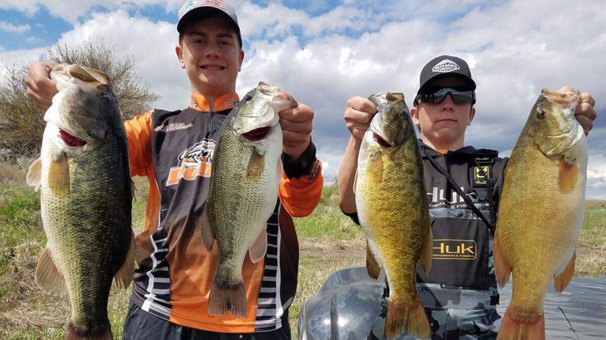 Blake Williams of Pasco (left) and Tate Webb of Richland will compete in the Bass Federation Junior World Championship next month in Arkansas.