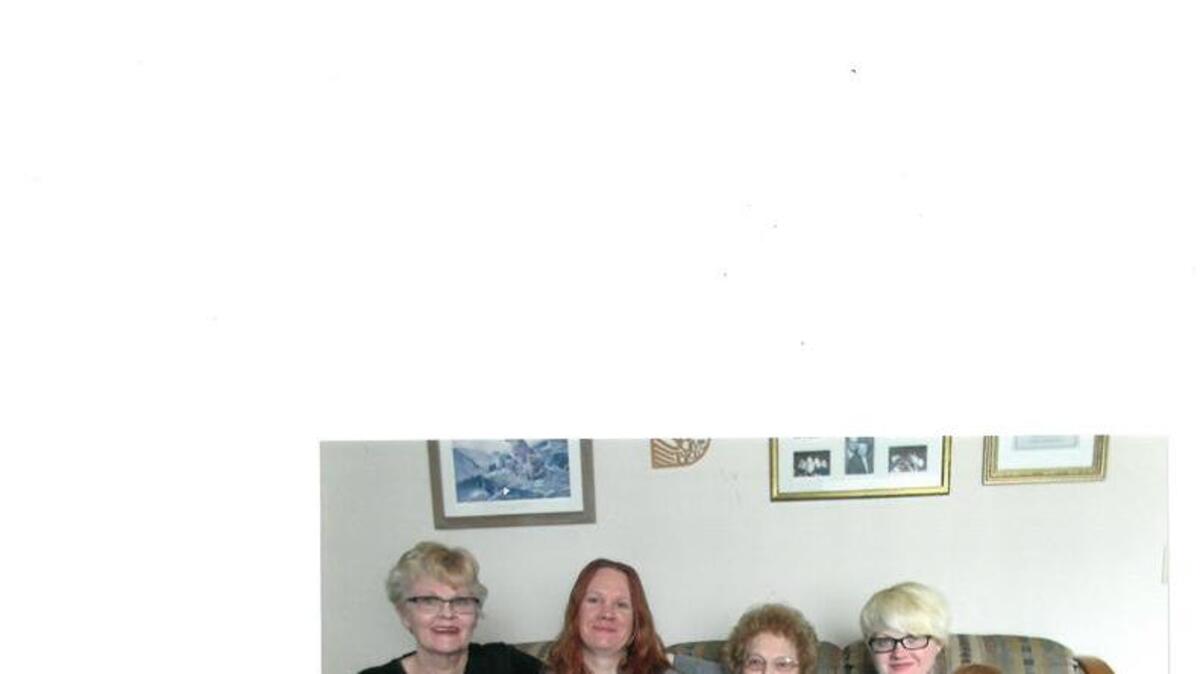 The Smith-Thompson family gathered recently for a photo. They are, from left: Debbie Thompson, great-grandmother, of Kennewick; Jolee Schaben, grandmother, of Pasco; Wilma Smith, great-great-grandmother, of Kennewick; Jocelyn O’Dell, mother, holding daughter, Cheshire O’Dell, both of Kennewick.