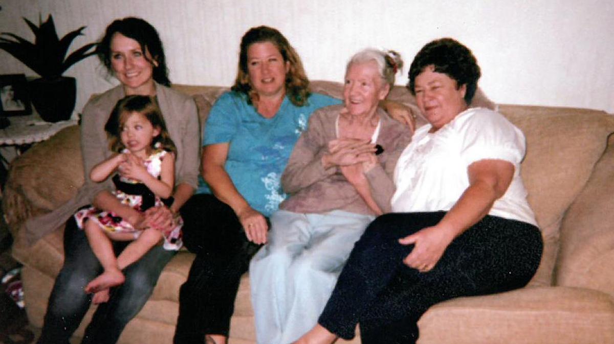
Five generations of the Olson-Savard family gathered for a photo recently during a family reunion. They are, from left: Ariana Mount, great-granddaughter, holding great-great-granddaughter Bianca Mount, both of Longmont, Colo.; Tina Savard Klemetson, granddaughter, of Fairfield, Calif.; Ruth Olson, mother, of Richland; and Sandy Savard, daughter, of Kennewick.

