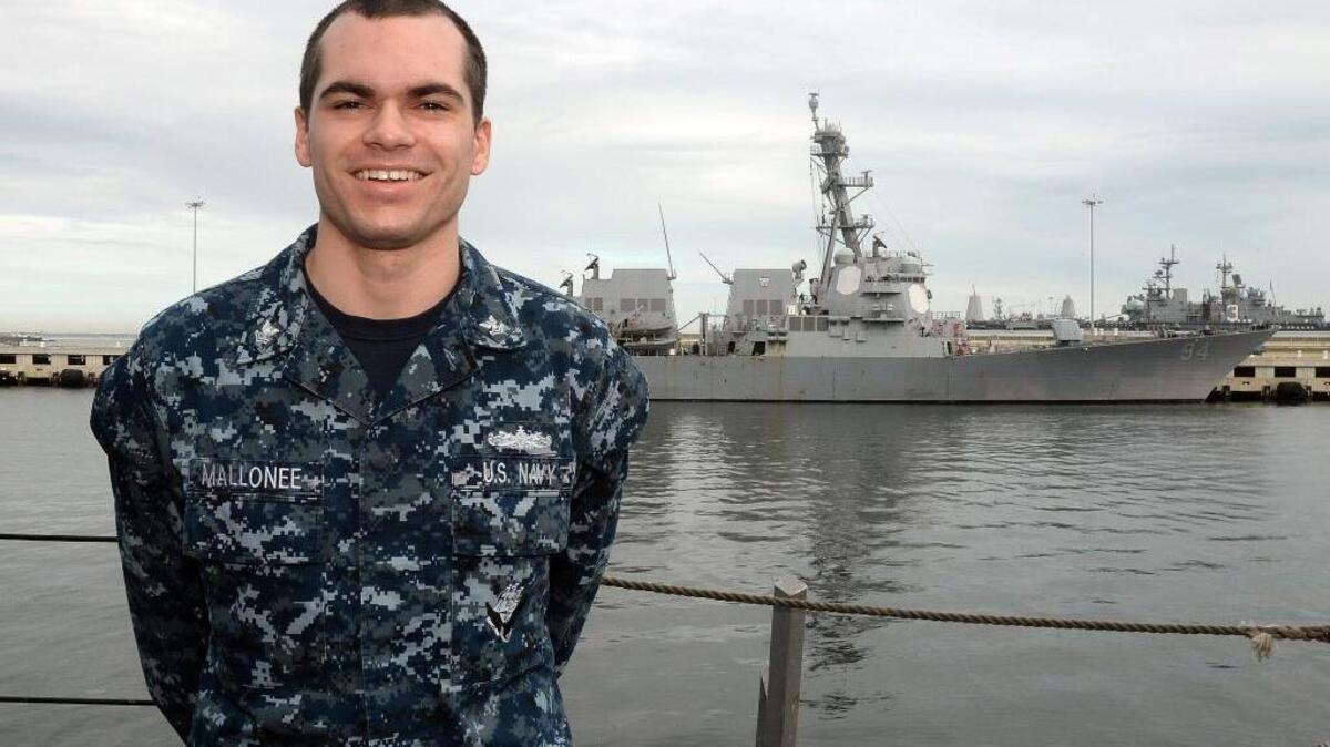 Petty Officer 2nd Class Richard Mallonee, a Kennewick native, serves aboard the USS Winston S. Churchill.