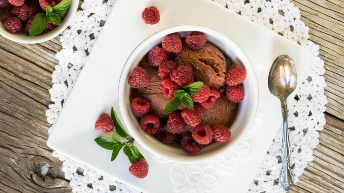 Try this Chocolate Strawberry Sorbet for dessert instead of ice cream.