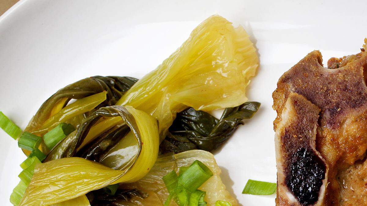 Asian-Marinated Pork Chops With Bok Choy 
