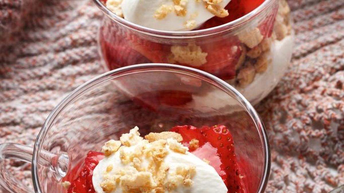 Strawberry Amaretto Parfaits are the perfect way to take advantage of the season’s fresh berries.