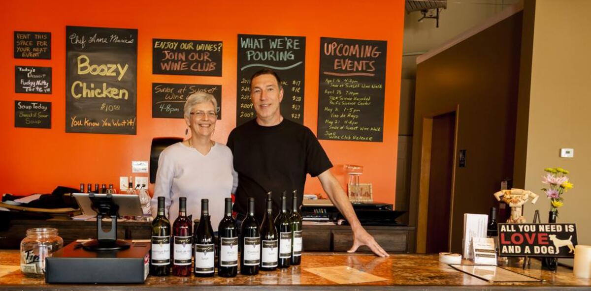 Jeff and Sheila Jirka, who took winemaking classes from South Seattle Community College, Washington State University and University of California-Davis, celebrate the 10th anniversary of their Woodinville tasting room this summer.