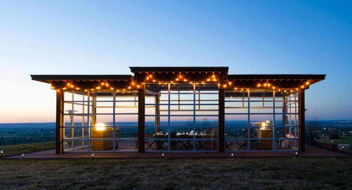 The Middleton family of Cadaretta in the Walla Walla Valley uses grapes from Southwind Vineyard near their Glass House for their Inconceivable Wines program.