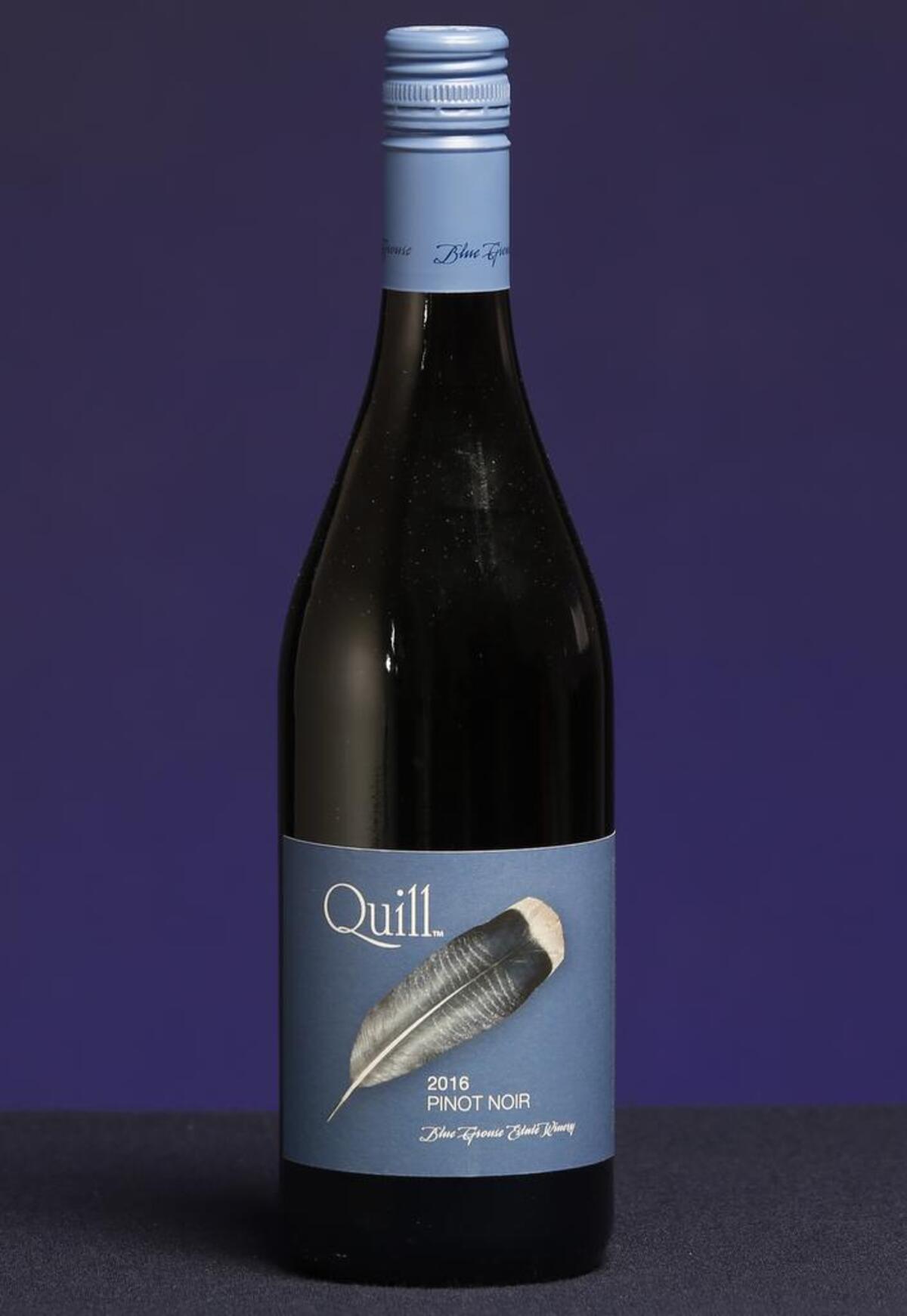 The Blue Grouse Estate Winery 2016 Quill Pinot Noir earned a gold medal at the 2018 Wine Align National Wine Awards of Canada to qualify for the 19th Platinum Judging.