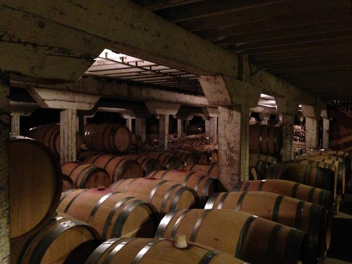 In this underground cellar near a train trestle is where the superb red wines of Barrister Winery in downtown Spokane are crafted.