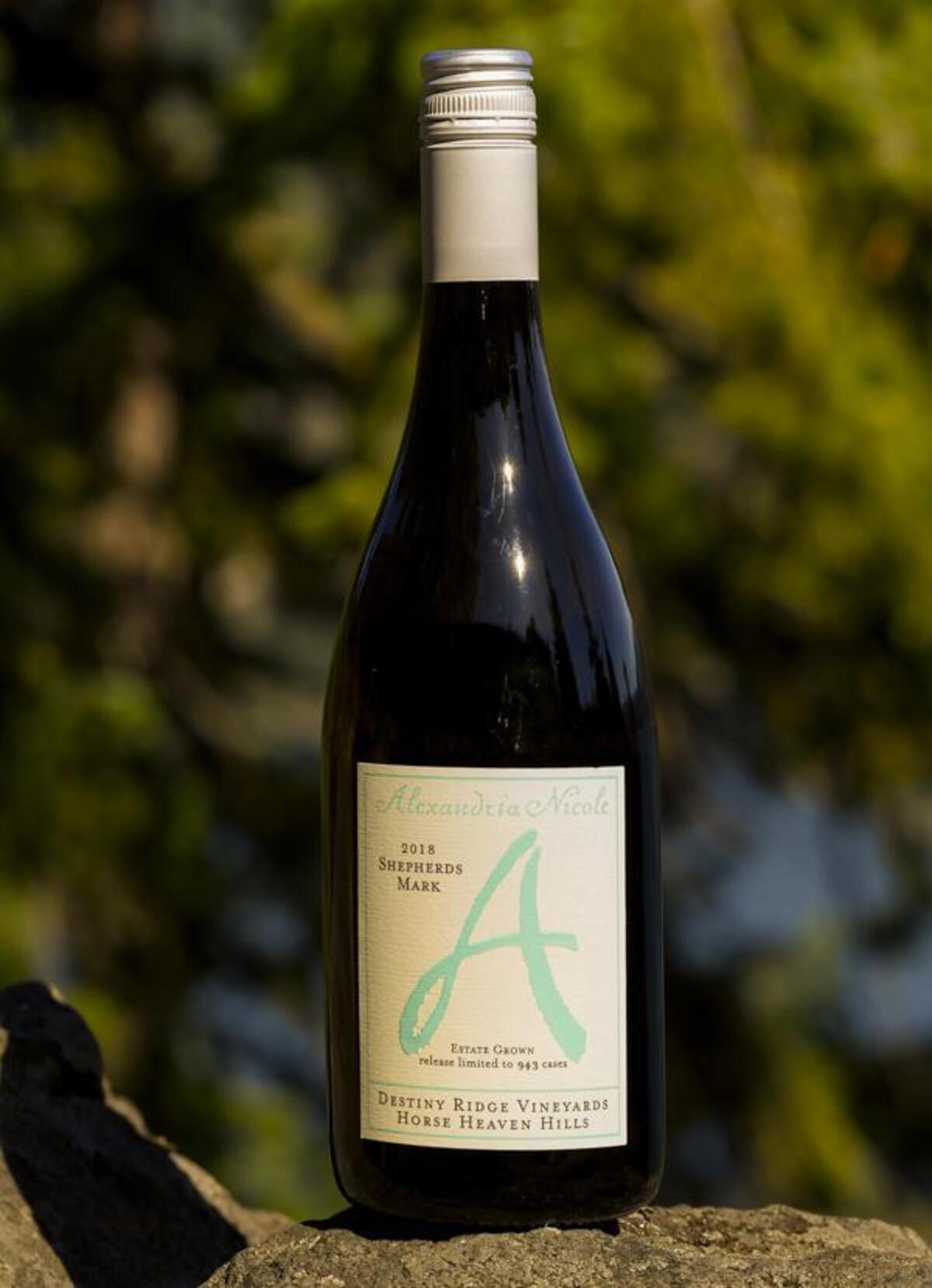 Alexandria Nicole Cellars, an estate winery in Washington’s Horse Heaven Hills, used it 2018 Destiny Ridge Vineyard Shepherds Mark White Wine to dominated the vote for best of show at the 2019 Great Northwest Invitational Wine Competition, a judging staged downriver from Destiny Ridge at the historic Columbia Gorge Hotel in Hood River, Ore.