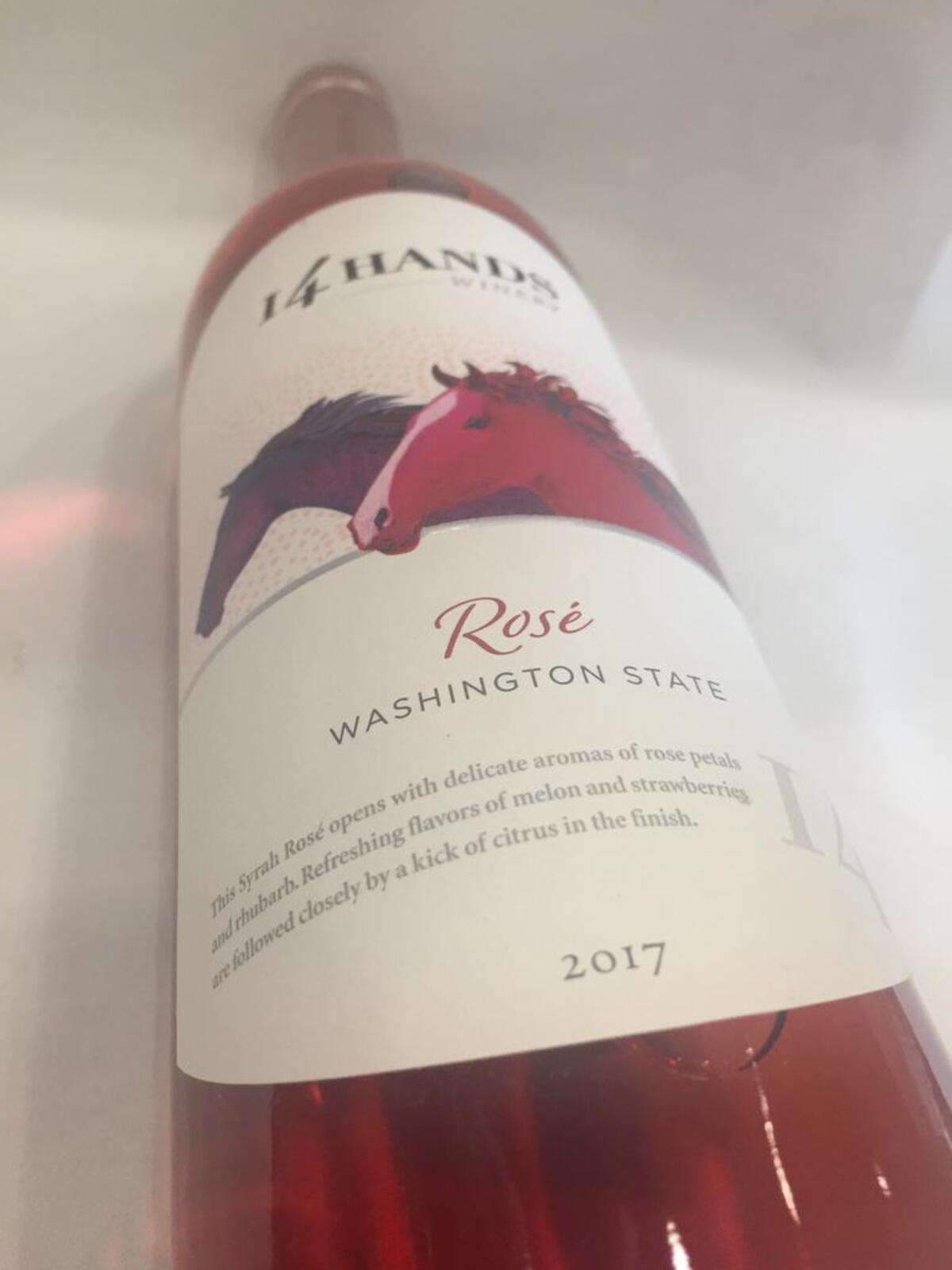 The 14 Hands rosé won best of class in the 2018 Cascadia International Wine Competition.