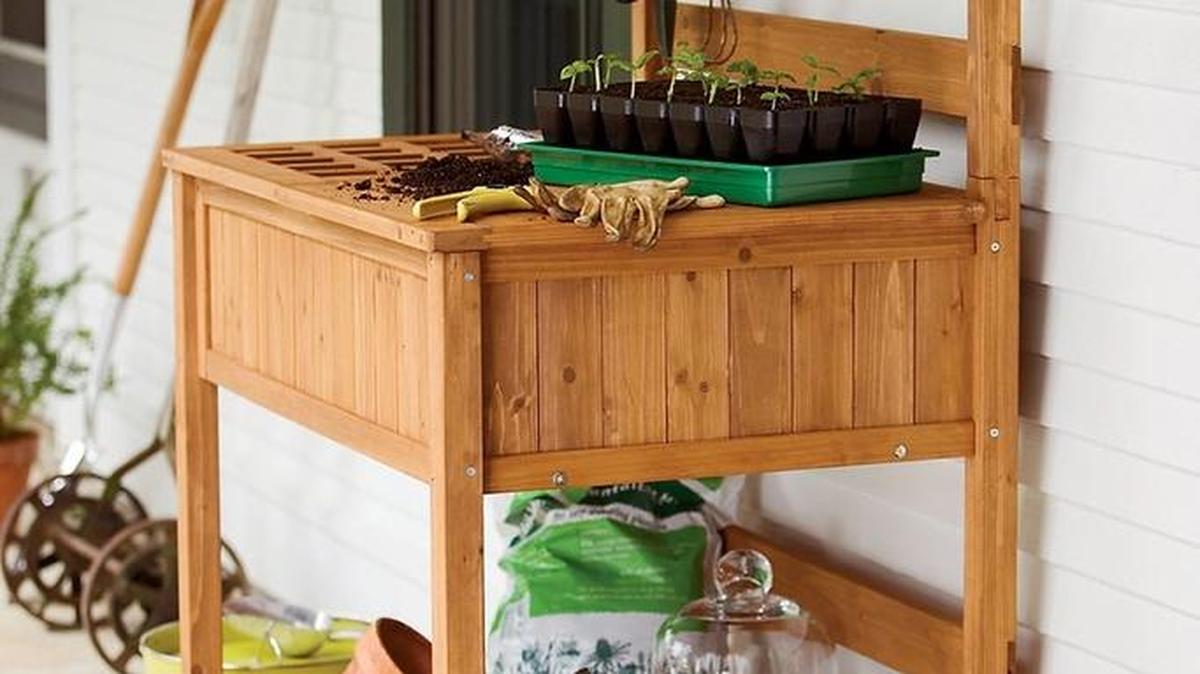 A gardening bench could be helpful when you plant your flowers this spring.
