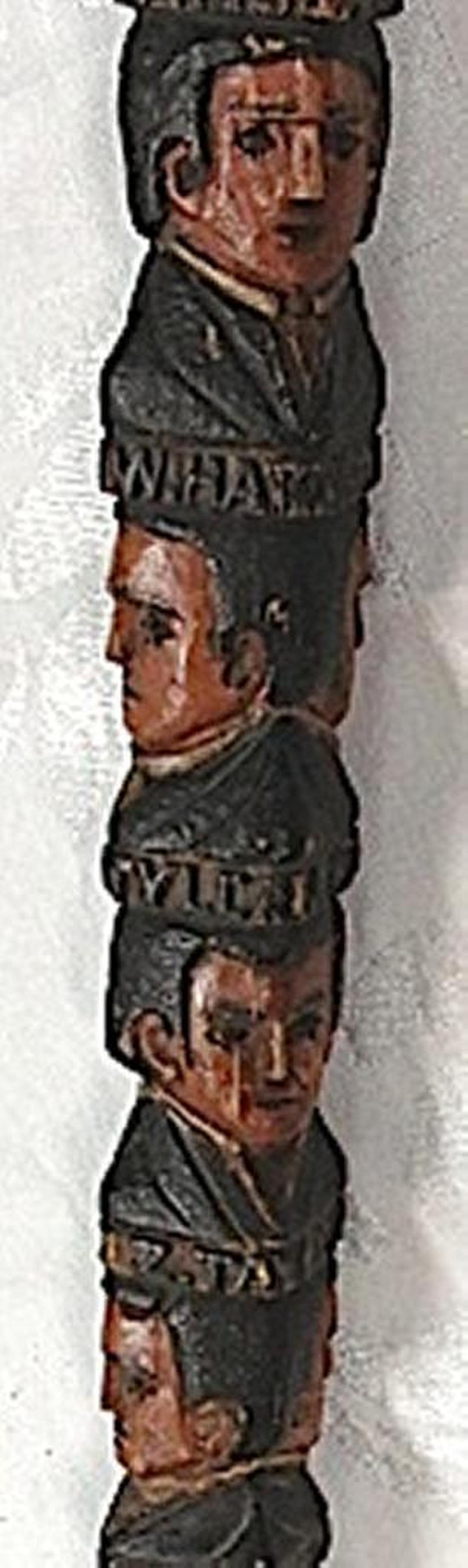 This folk art cane, submitted by a Mosco, Idaho, couple in 2011, was carved in 1885 and was listed in a catalog as “a significant find.” It was offered for $24,000.