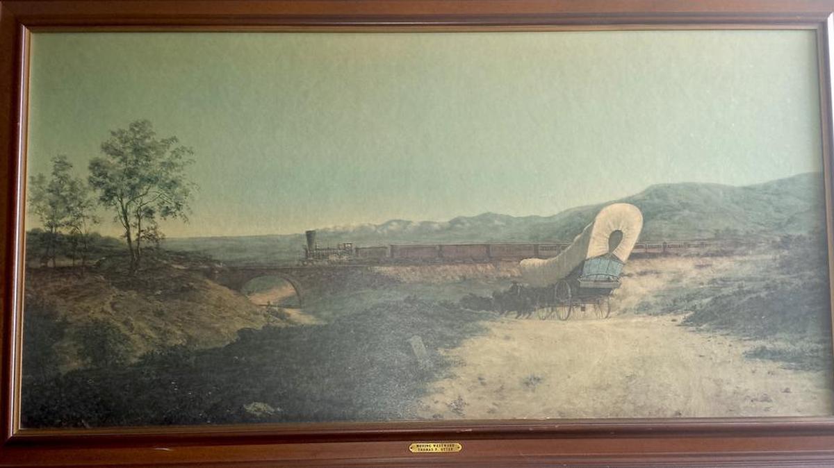 This framed painting is not what it might seem at first glance.