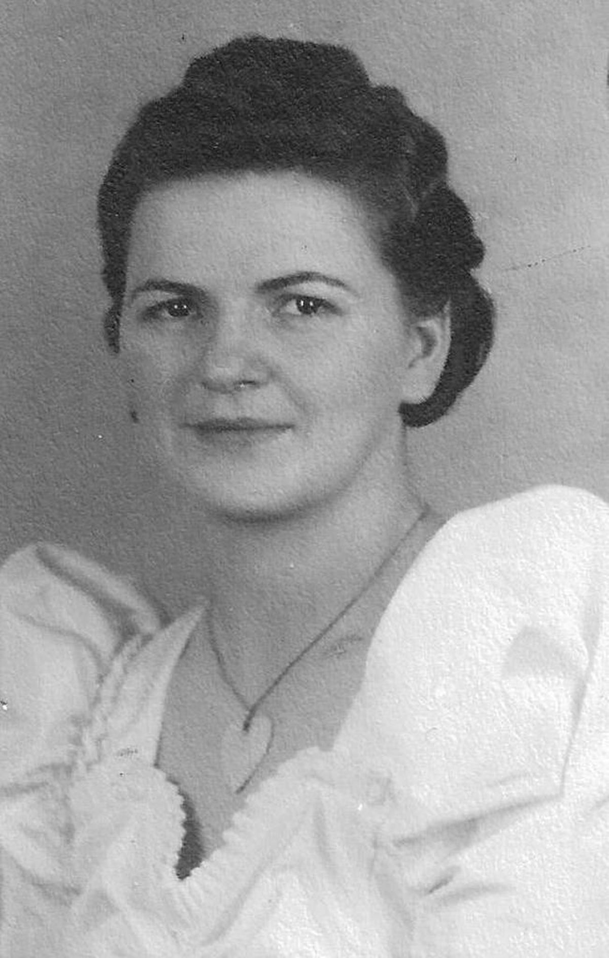 Susan Darrington on her wedding day on February 10, 1942