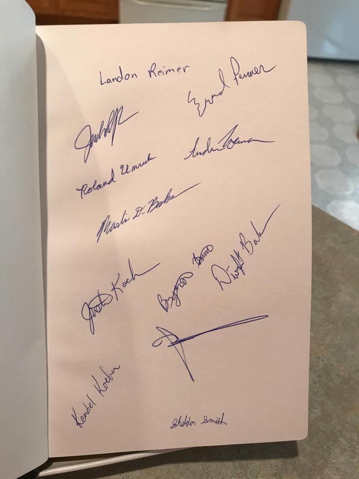 The Christian Disaster Relief, Inc. team out of Moundridge, Kan., helped clean up the Pryor family’s flooded home. As a parting gift, the team gave them a signed Bible. Their business card reads, “Volunteer Labor to Disaster Victims in the Name of Christ.”