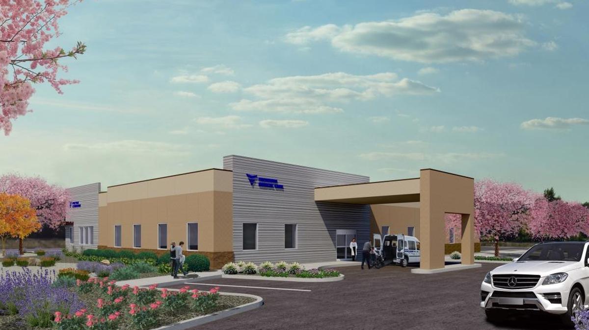 A rendering of the new Fresenius kidney dialysis center under construction at Vista and Technology Park in Kennewick. The Oregon developer broke ground on the $4 million project July 6.