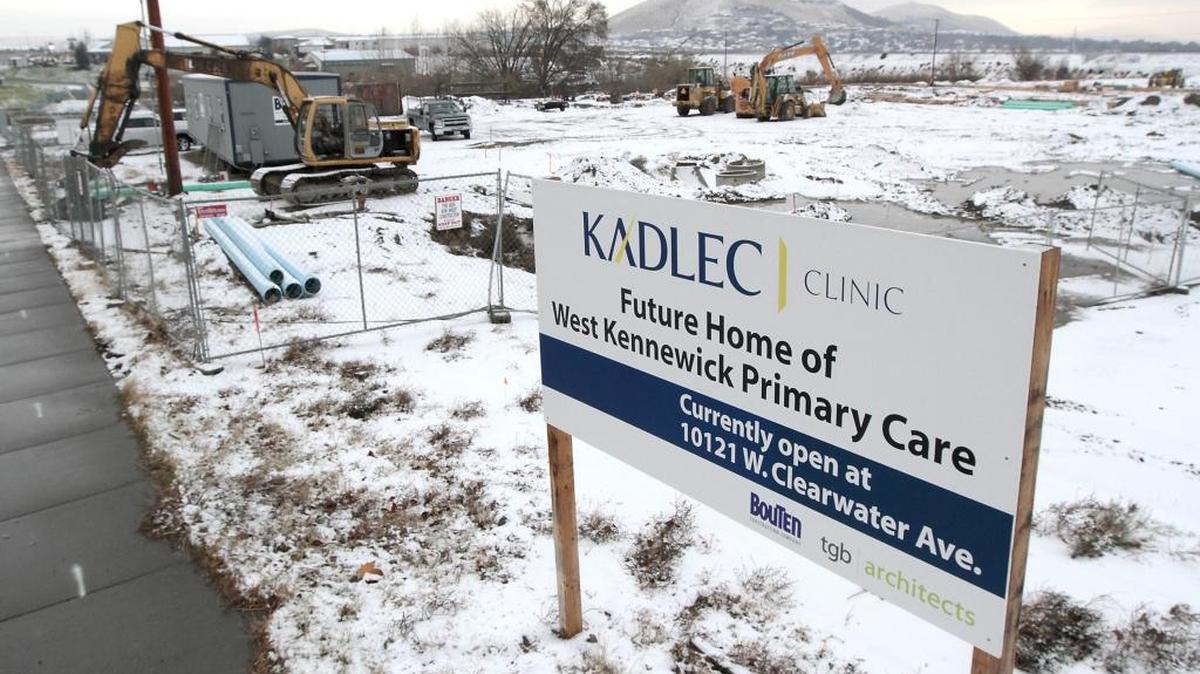 Construction is underway of Kadlec’s new West Kennewick Primary Care facility near the corner of Steptoe Street and West Clearwater Avenue in Kennewick.