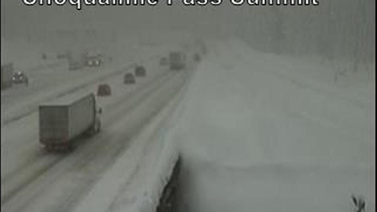 Snow, ice and slush led to multiple spin outs on Interstate 90, closing the road.