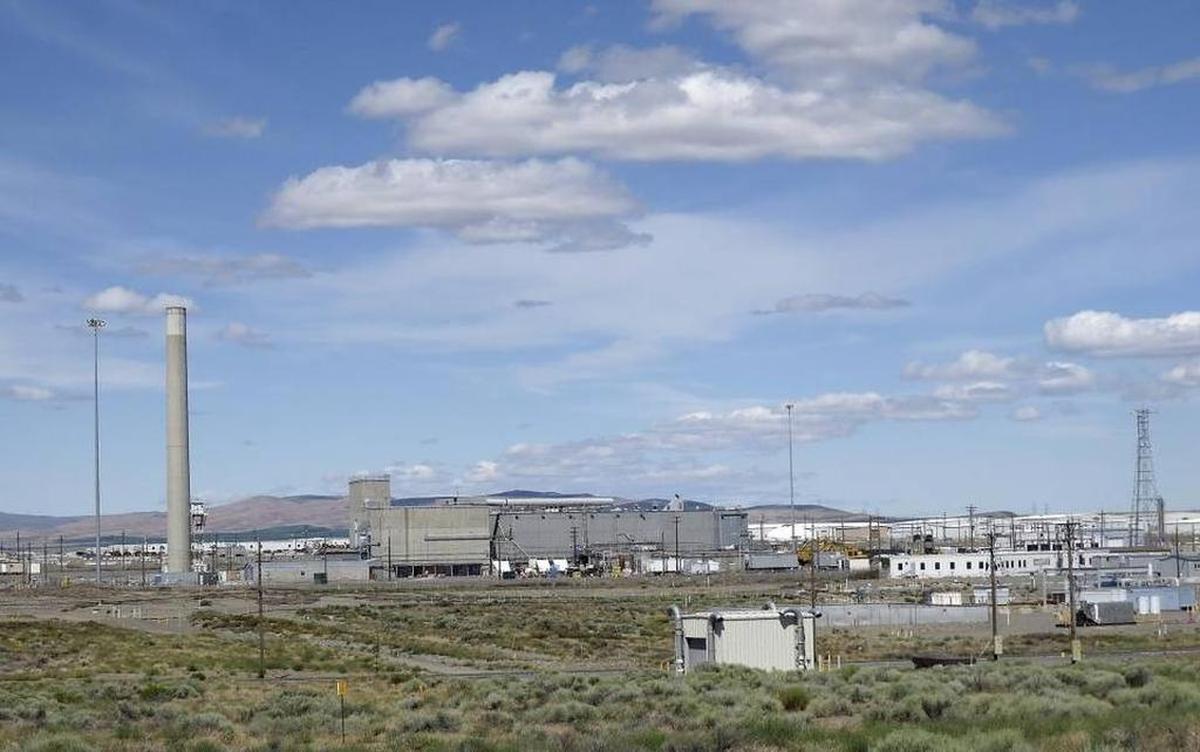 The Plutonium Finishing Plant at Hanford is shown in 2016 before demolition began at its main processing plant and the Plutonium Reclamation Facility.