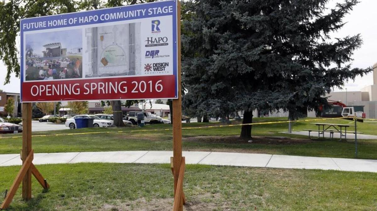 
Construction has started at the HAPO Community Stage at the John Dam Plaza in Richland.
