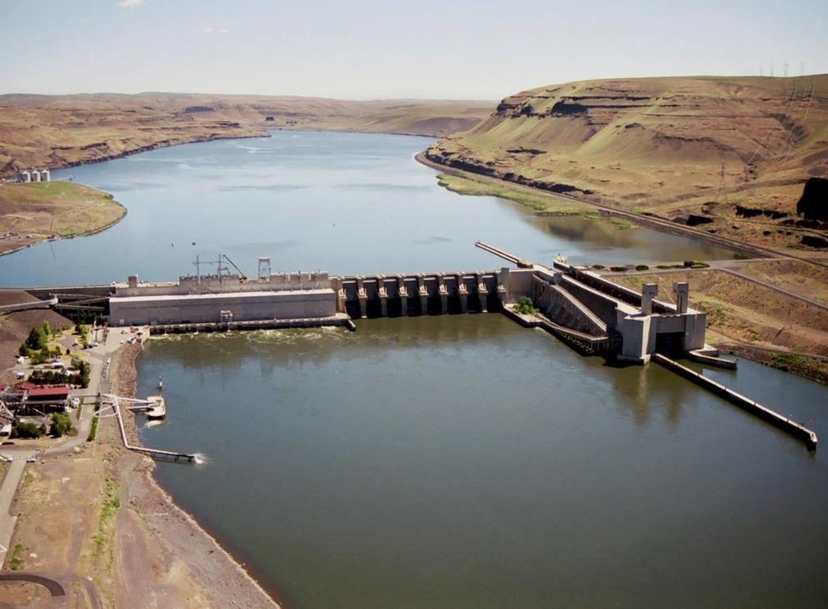 Lower Monumental Dam is located about 40 miles from Pasco, Wash., on the Snake River.