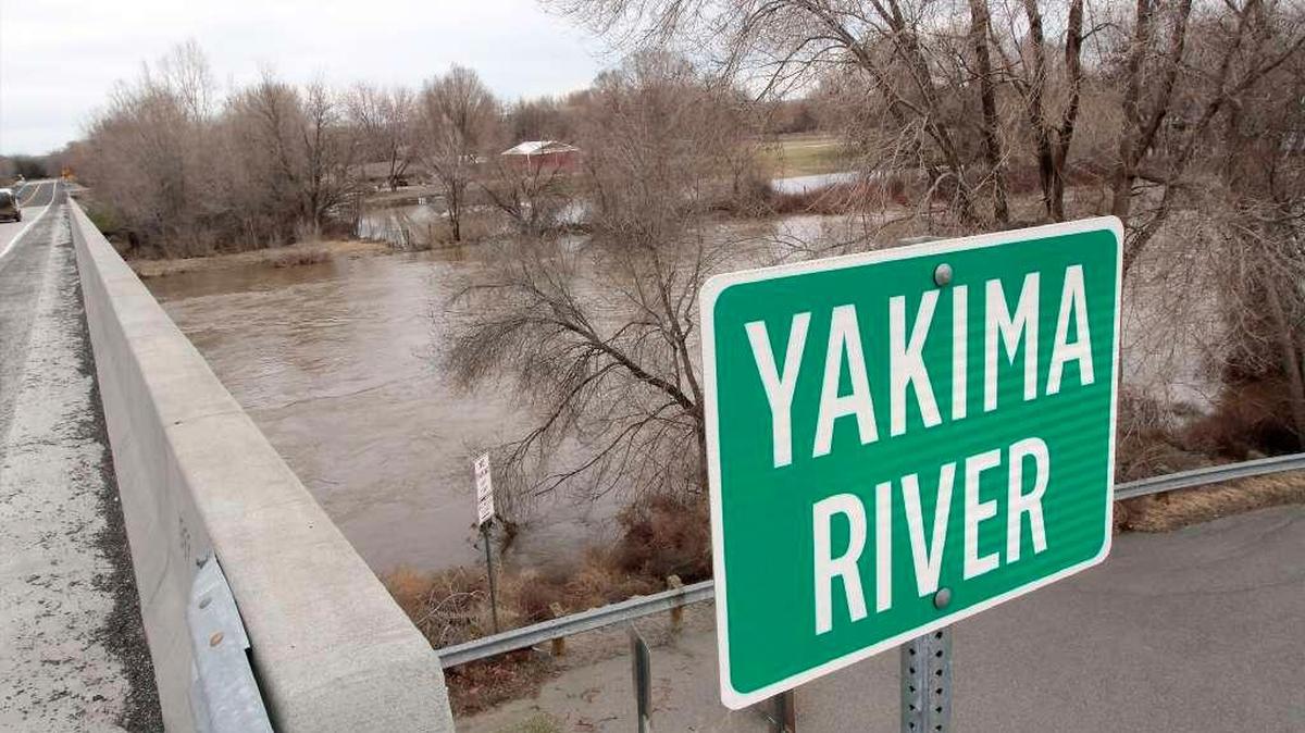 This photo of the Yakima River in West Richland taken in winter 2016 shows the river about as full as it should be when it is expected to crest Friday.
