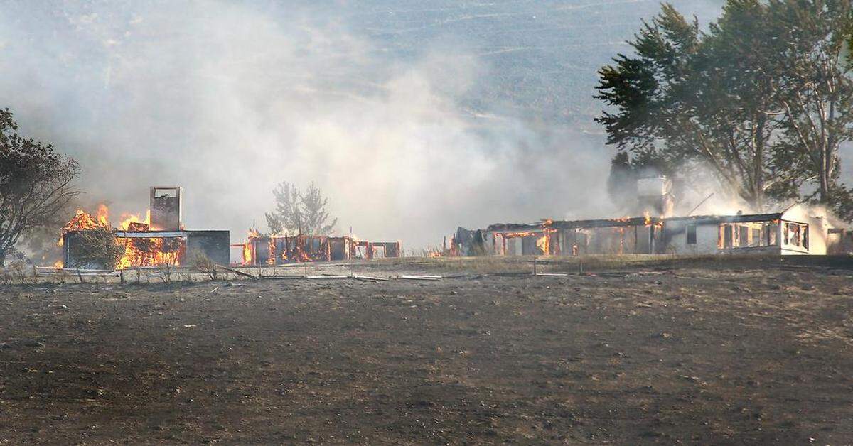 August 14, 2018 - A historic Kennewick home that survived the 1948 flood and was moved to the hillside south of Kennewick was a victim of Saturday’s wind-driven Bofer Canyon Fire.