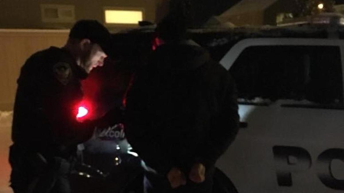 Richland police arrested two men after they tried to hide after going through the snow.