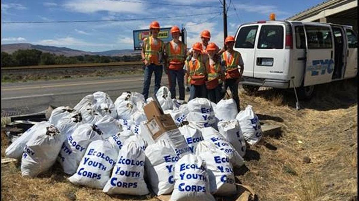 Youth crews picked up 1.2 million pounds of litter in the summer of 2016 in eastern and central Washington.