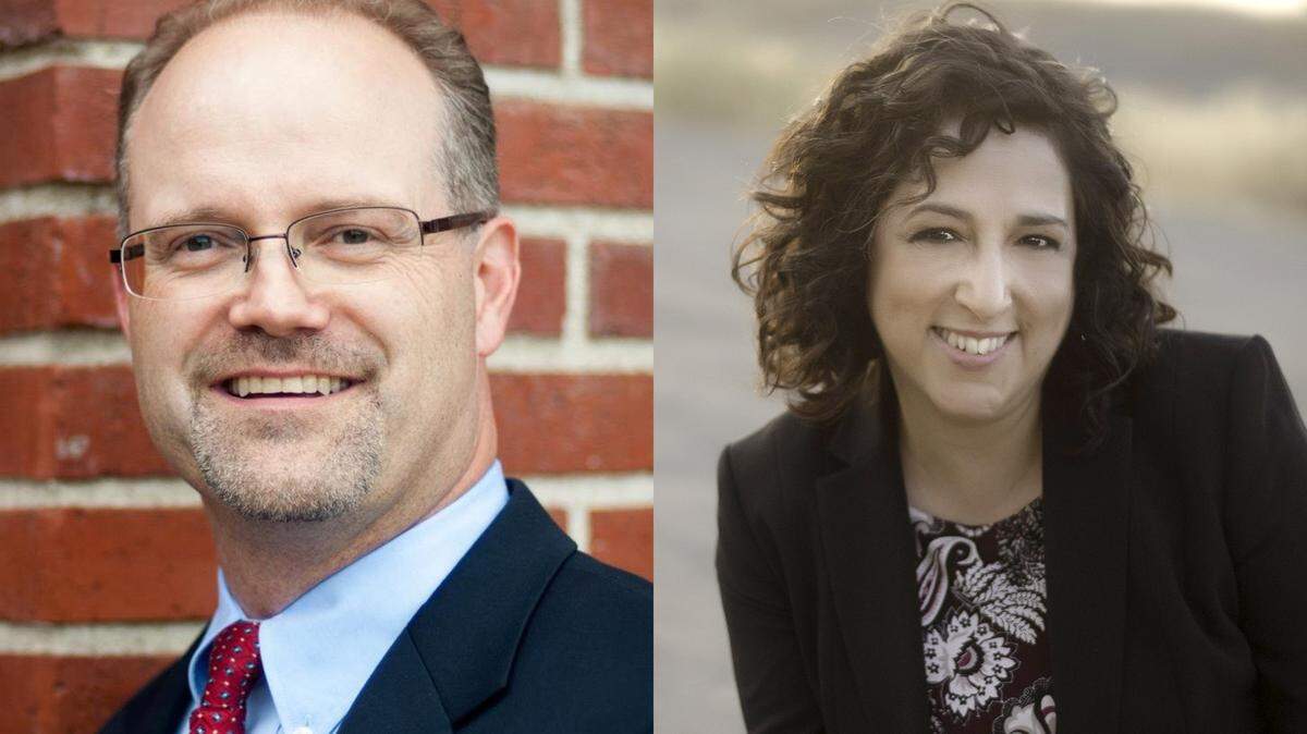 Republican Matt Beaton, left, and Democrat Diana Izaguirre are running for Franklin County Auditor.