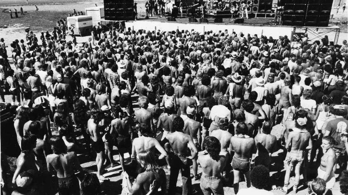 
This photo, dated Aug. 17, 1981, was taken at a Head East rock concert at the Tri-City Raceway.
