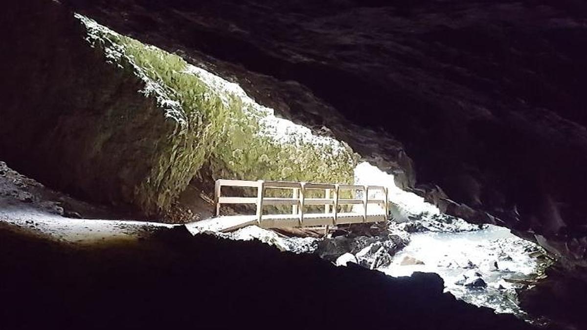 The view from inside the main Boulder Cave.