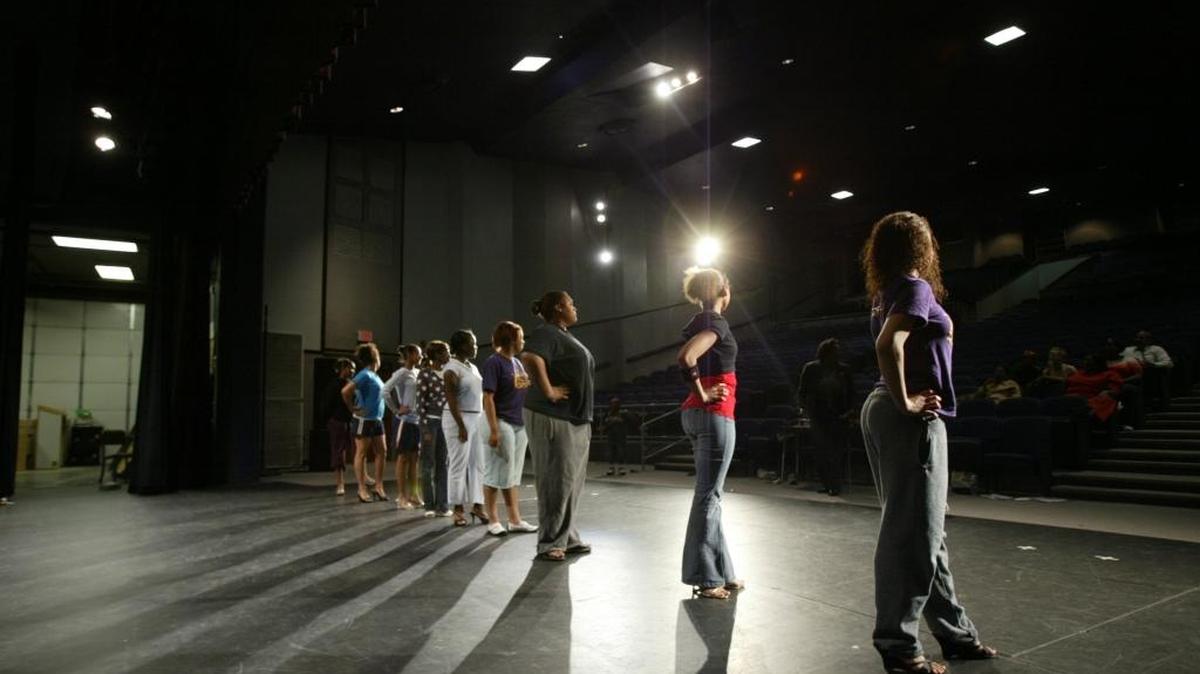 Miss Juneteenth contestants rehearse in this file photo.