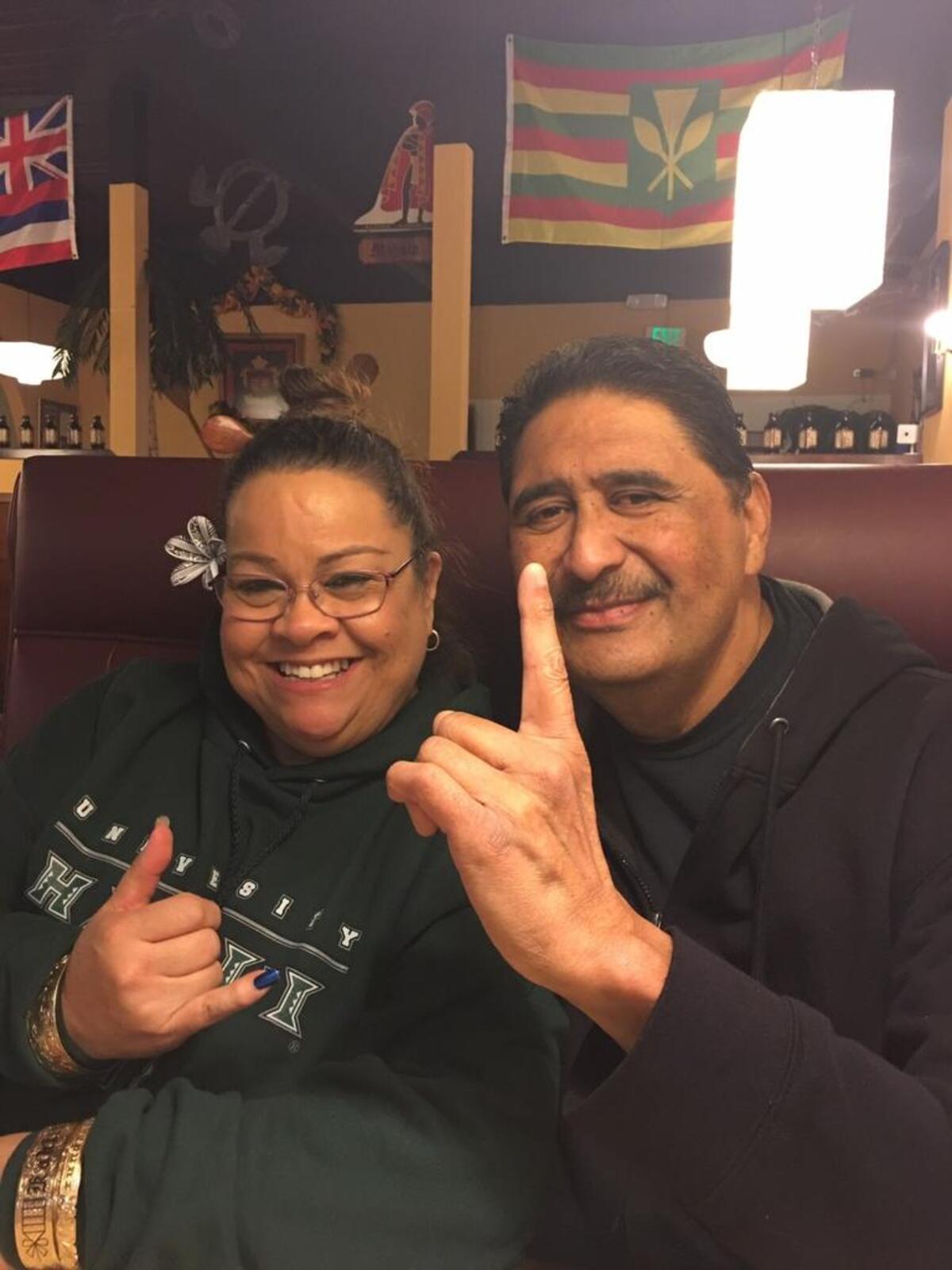 Bobby Nakihei, shown with his wife, Diana, has died of COVID-19. In 2017 he received a heart and kidney from Justin Elzinga, a 20-year-old college student who died unexpectedly in 2017.