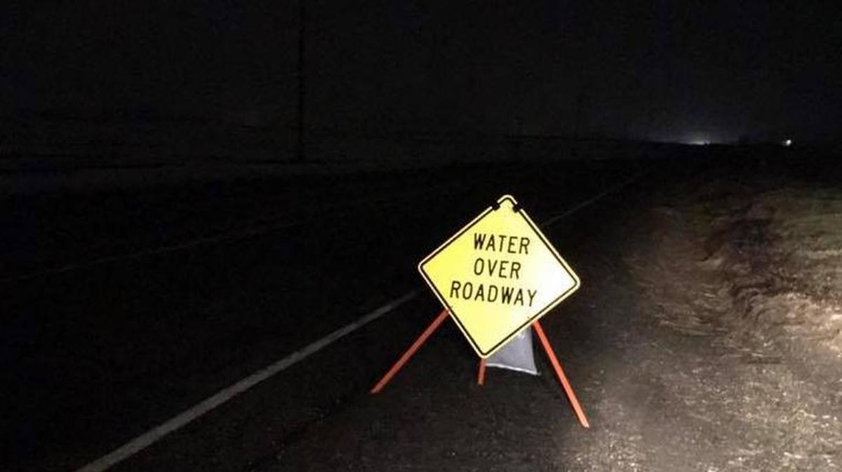 Drivers are being warned of flooded roads in Franklin County