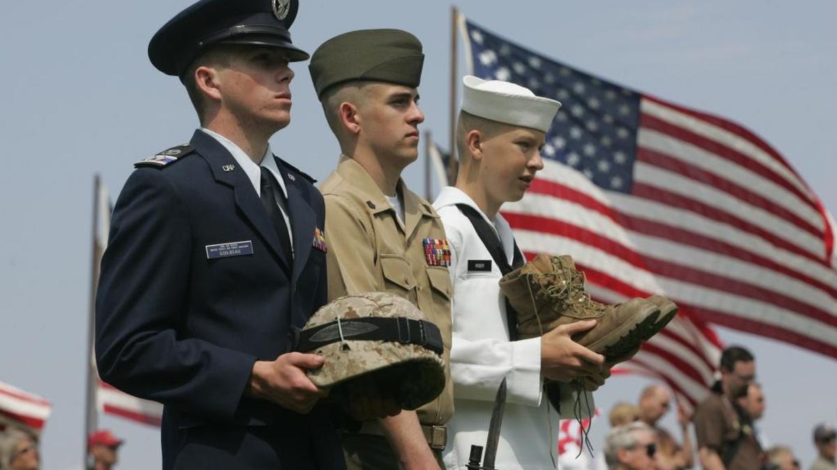 A procession for fallen Marine Sgt. Dietrich Schmieman is planned Thursday through Sunset Memorial Gardens in Richland. Shown is a Memorial Day Service at the cemetery.