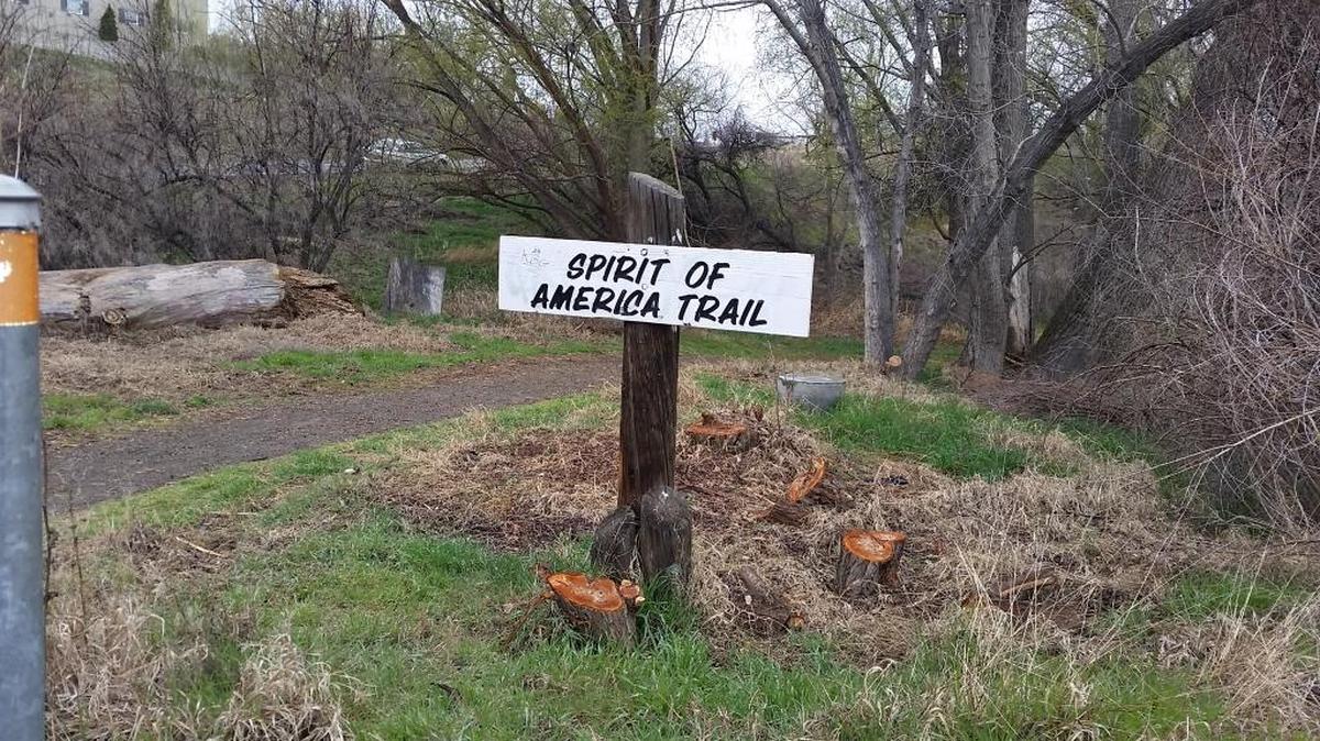 Portions of the Spirit of America Trail in Zintel Canyon are closed following a Tuesday evening brush fire. The city closed the trail south from its crossing at South 15th Avenue.