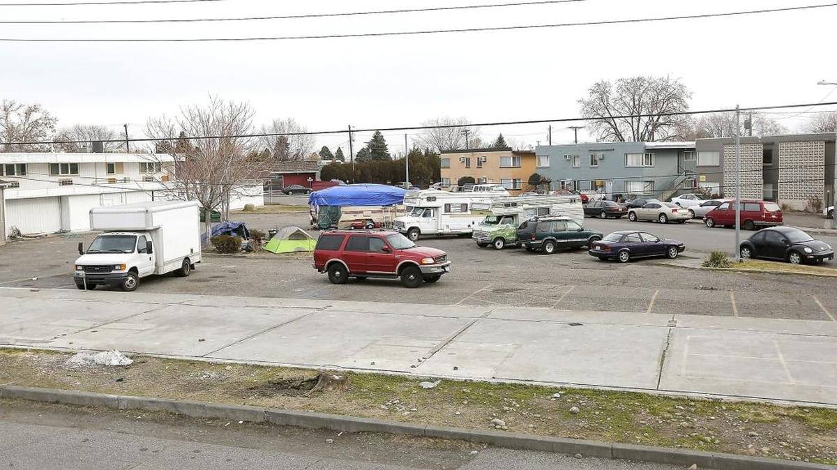 A collection of travel trailers, motor homes and tents behind the Dayspring Ministry’s homeless facility on the 2600 block of West Bruneau Place in Kennewick, is gone. The religious group continues to offer three meals a day to the homeless and hungry.