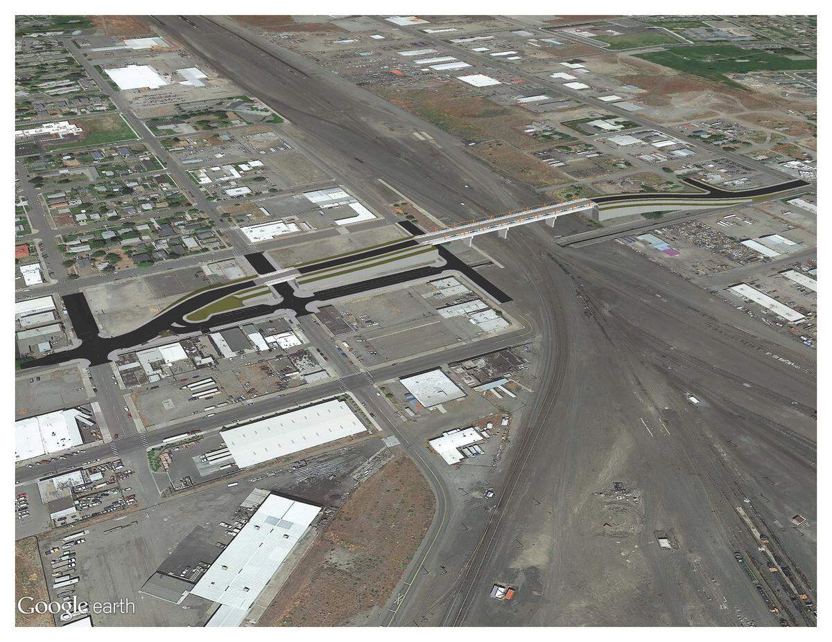 Pasco’s proposed view of the new Lewis Street over