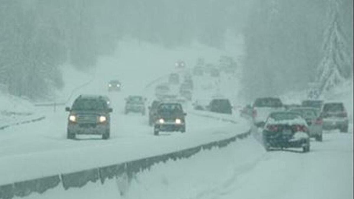 Travelers in the Blue Mountains and the Cascades can expect snow Friday through the weekend, according to the National Weather Service.