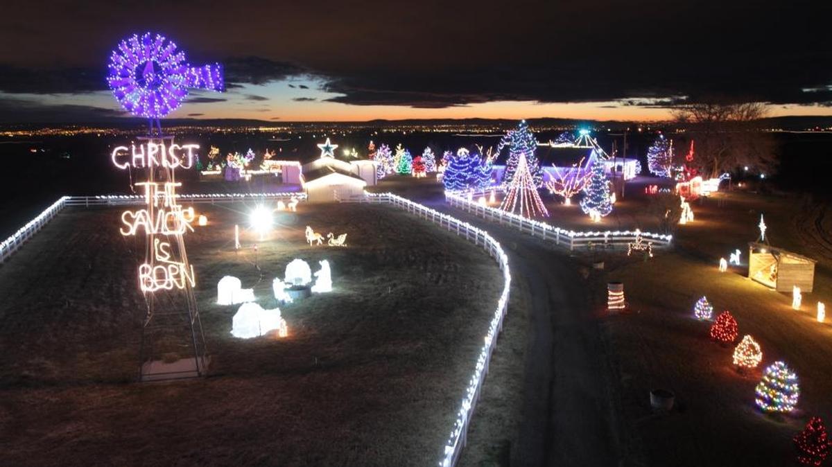 Thousands of Christmas lights decorate Paula and Dwight Johnson’s home at 3012 Birch Road in Franklin County in 2013.