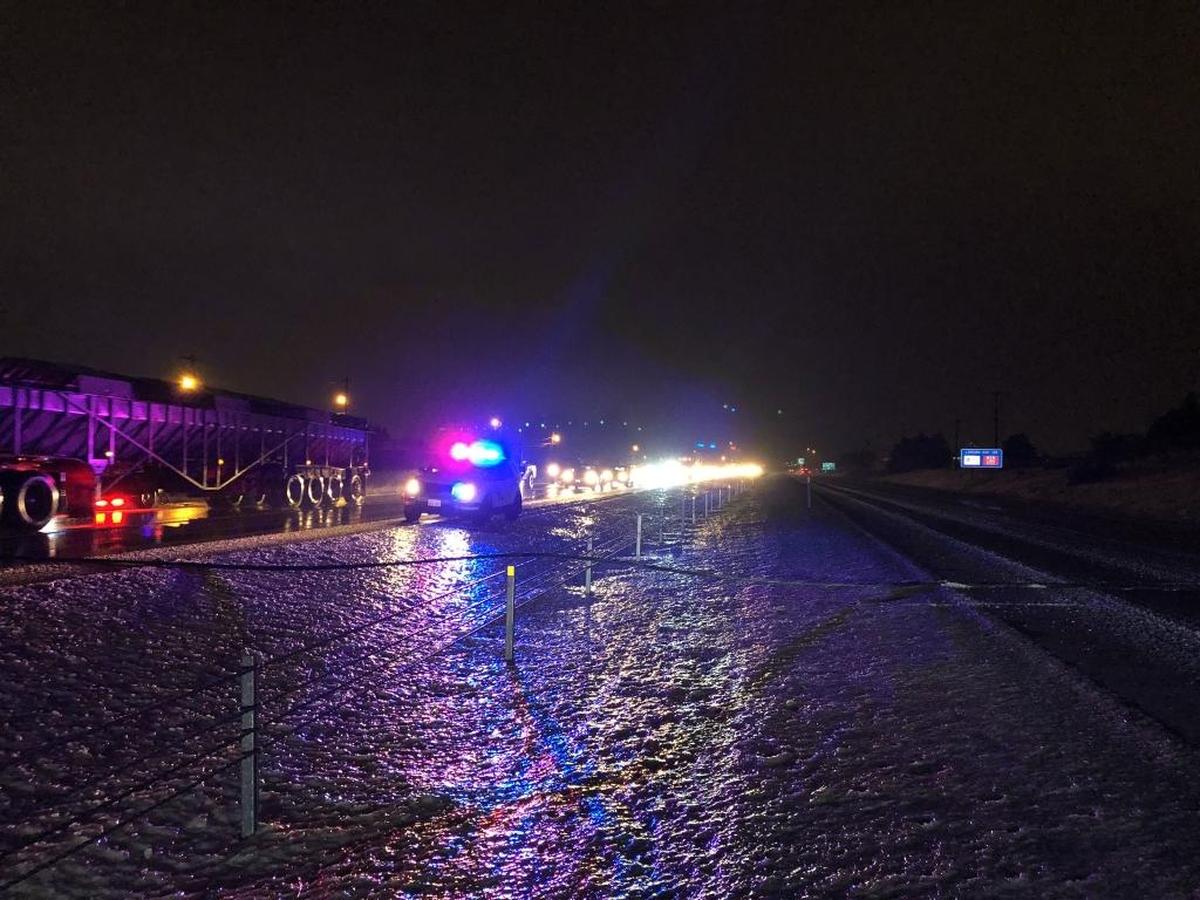 A downed fiber optic line on Interstate 182 between the Fourth Avenue and 20th Avenue exits. People should expect delays during their morning commute.