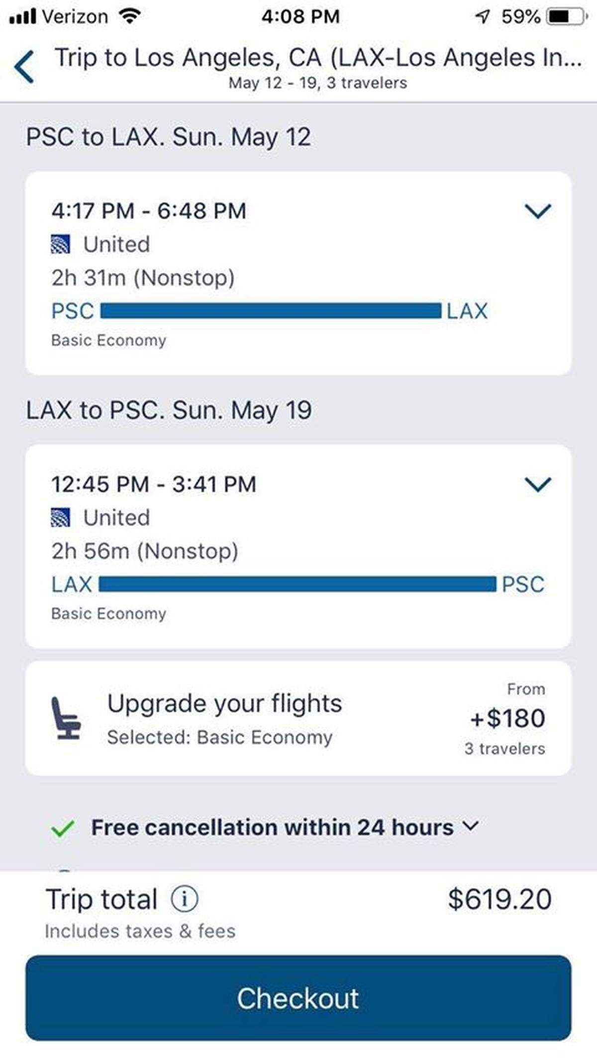 United Airlines will begin offering daily service between the Tri-Cities Regional Airport in Pasco and Los Angeles International on march 31. A sharp-eyed Kennewick reader noted the new flight when booking a trip through Orbitz.