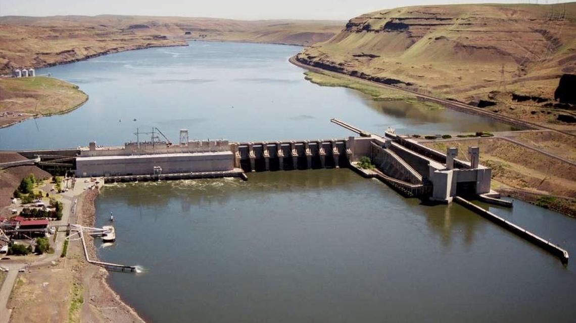 An environmental review is considering whether to breach four lower Snake River dams, including Lower Monumental Dam near Kahlotus.
