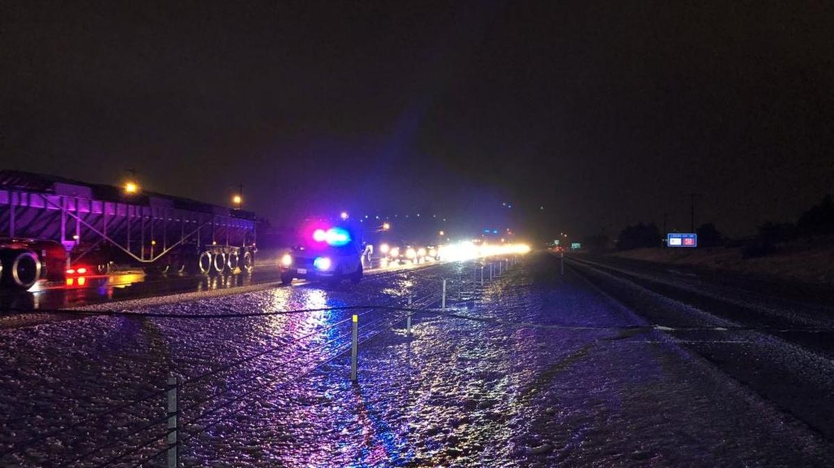 A downed fiber optic line on Interstate 182 between the Fourth Avenue and 20th Avenue exits. People should expect delays during their morning commute.