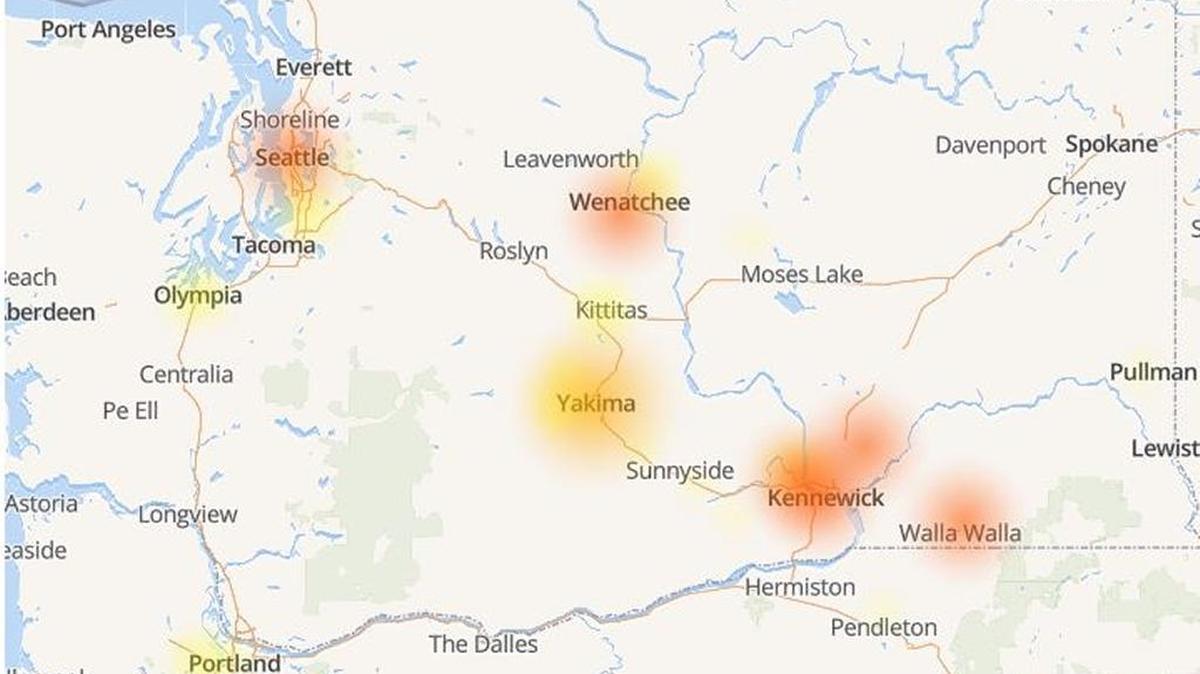 The Tri-Cities and other east side communities, along with Seattle, have been the most affected by the Spectrum outages in Washington.