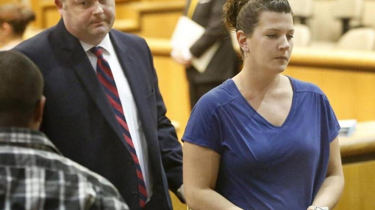 Jocelyn M. Bellon, pictured in 2017 with attorney Scott Johnson, entered an Alford plea Tuesday in Benton County Superior Court for the 2016 death of a 2-year-old who had been in her care.