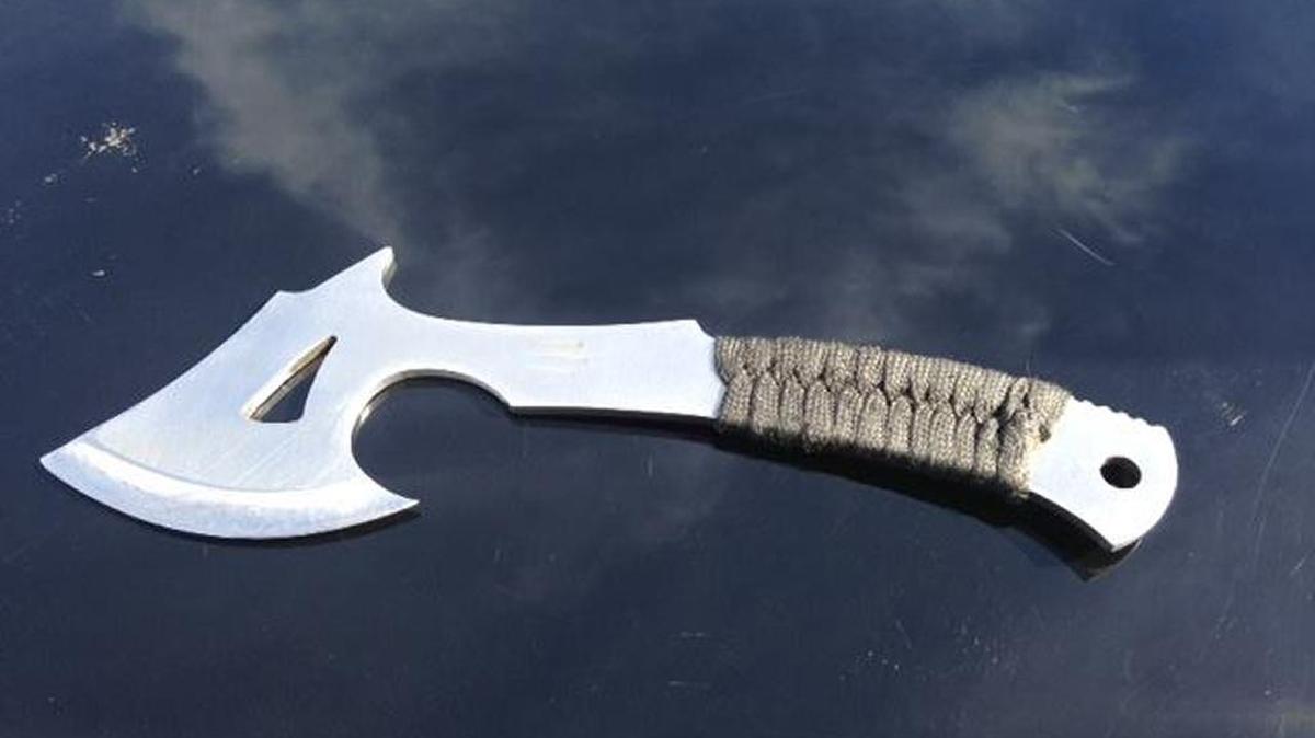 Police say they recovered a small hatchet from Joshua Jacob Stoolfire, 21, before arresting him. He was booked into the Benton County jail.
